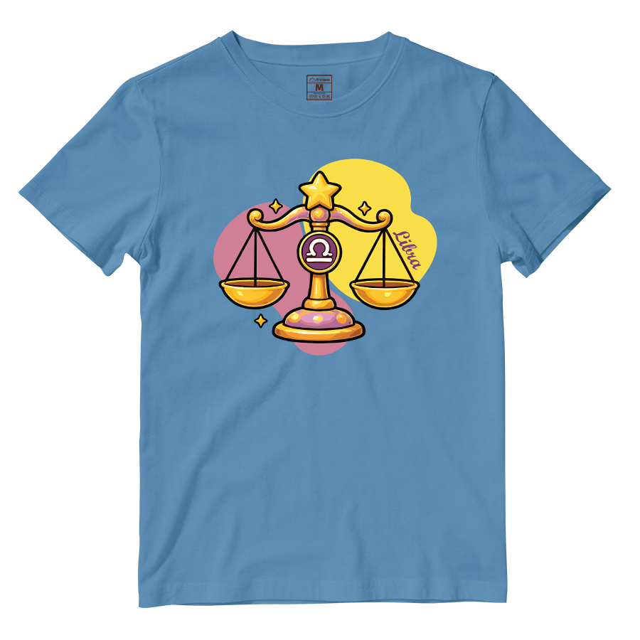 Cotton Shirt: Libra Cartoon