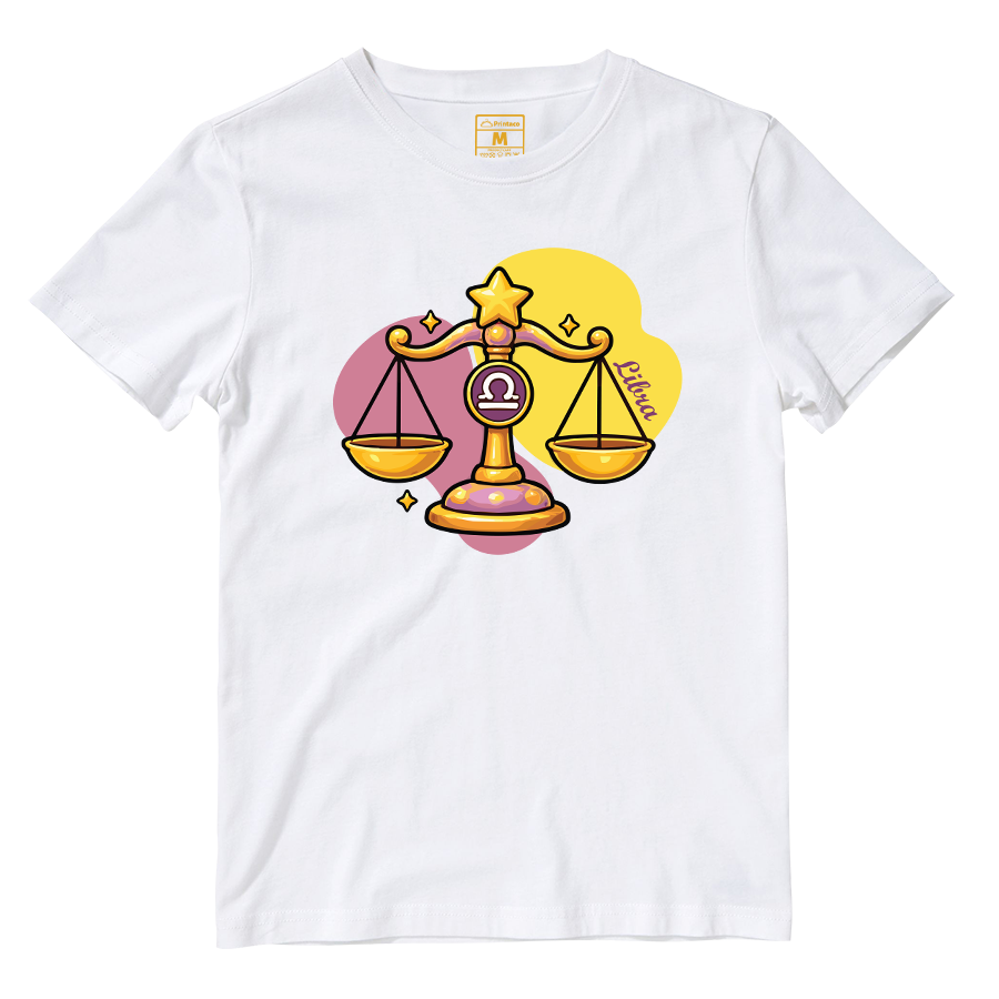 Cotton Shirt: Libra Cartoon