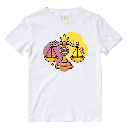 Cotton Shirt: Libra Cartoon