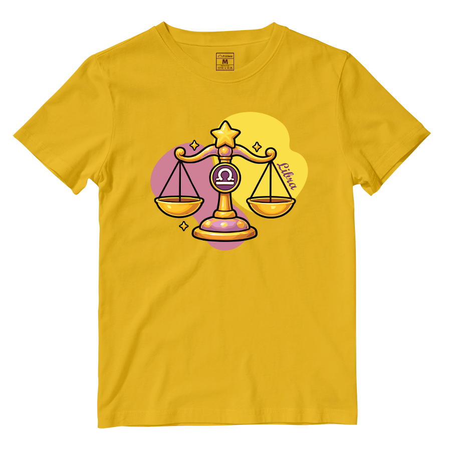 Cotton Shirt: Libra Cartoon
