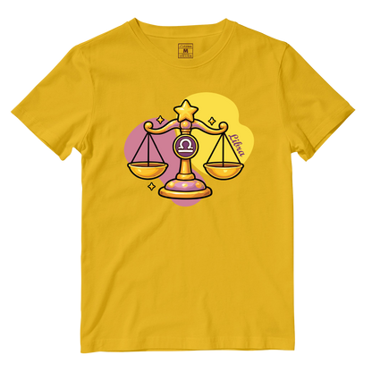 Cotton Shirt: Libra Cartoon