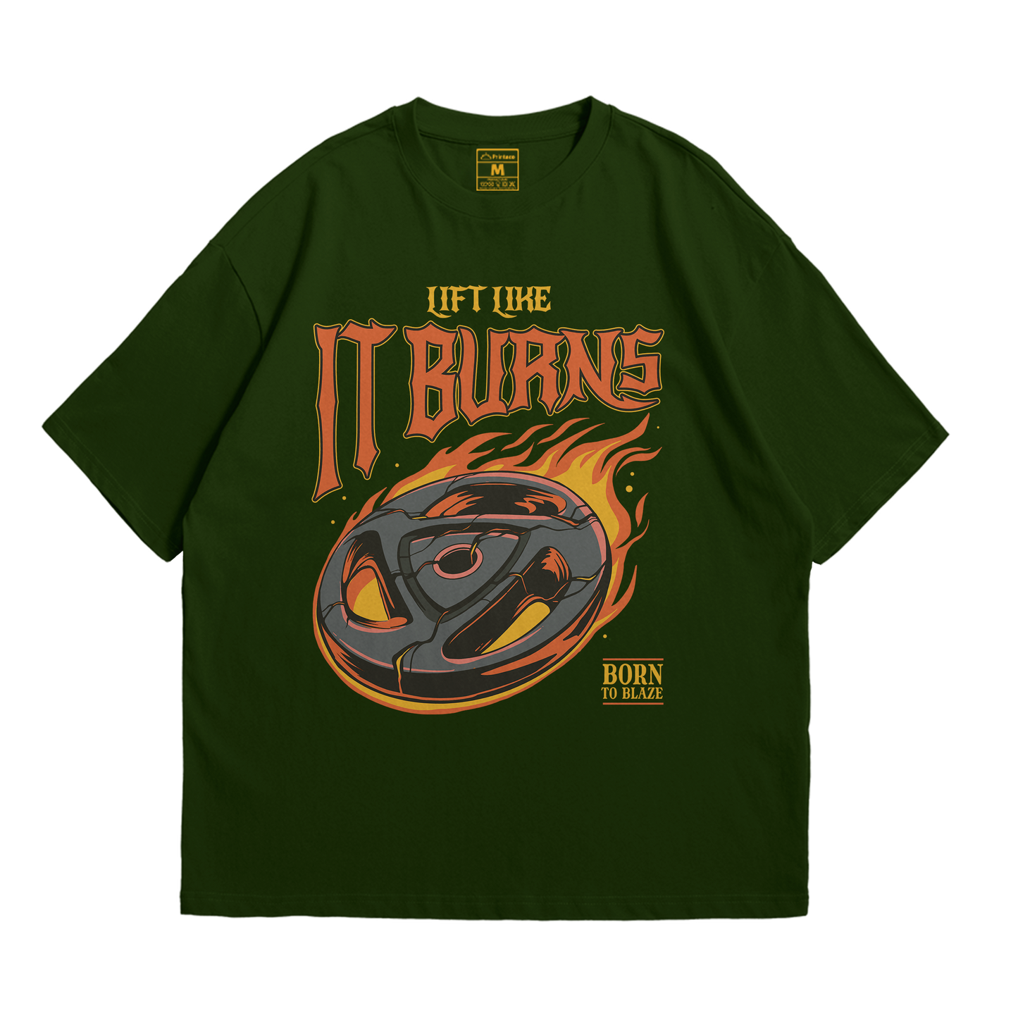 Premium Oversized Cotton Shirt: Lift Like It Burns