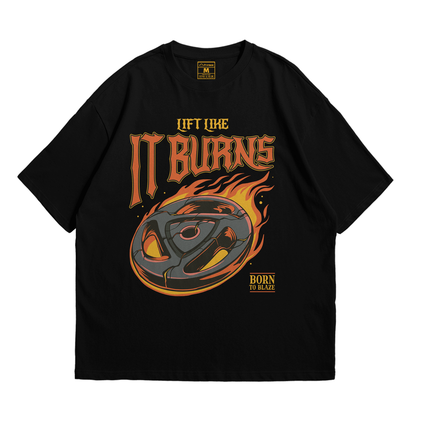 Premium Oversized Cotton Shirt: Lift Like It Burns