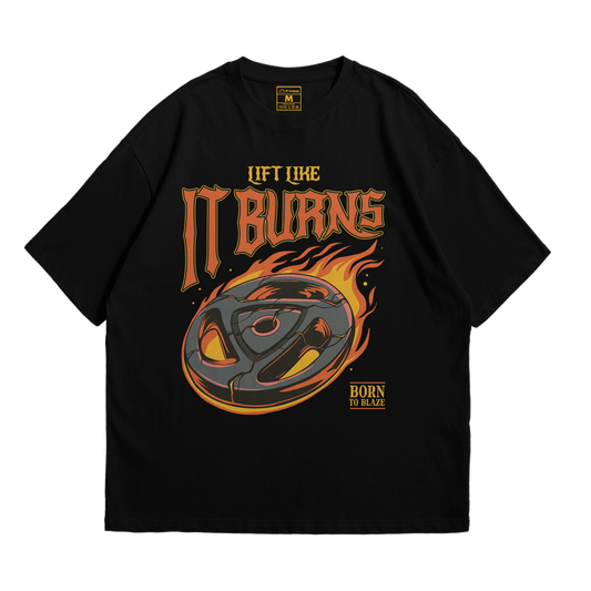 Premium Oversized Cotton Shirt: Lift Like It Burns