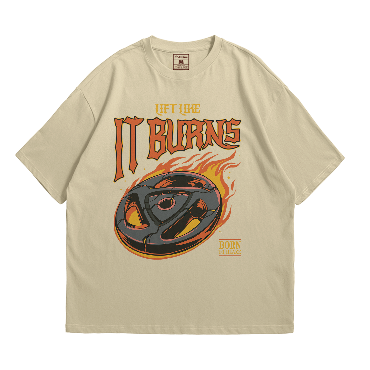Premium Oversized Cotton Shirt: Lift Like It Burns