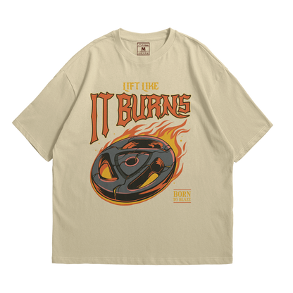Premium Oversized Cotton Shirt: Lift Like It Burns