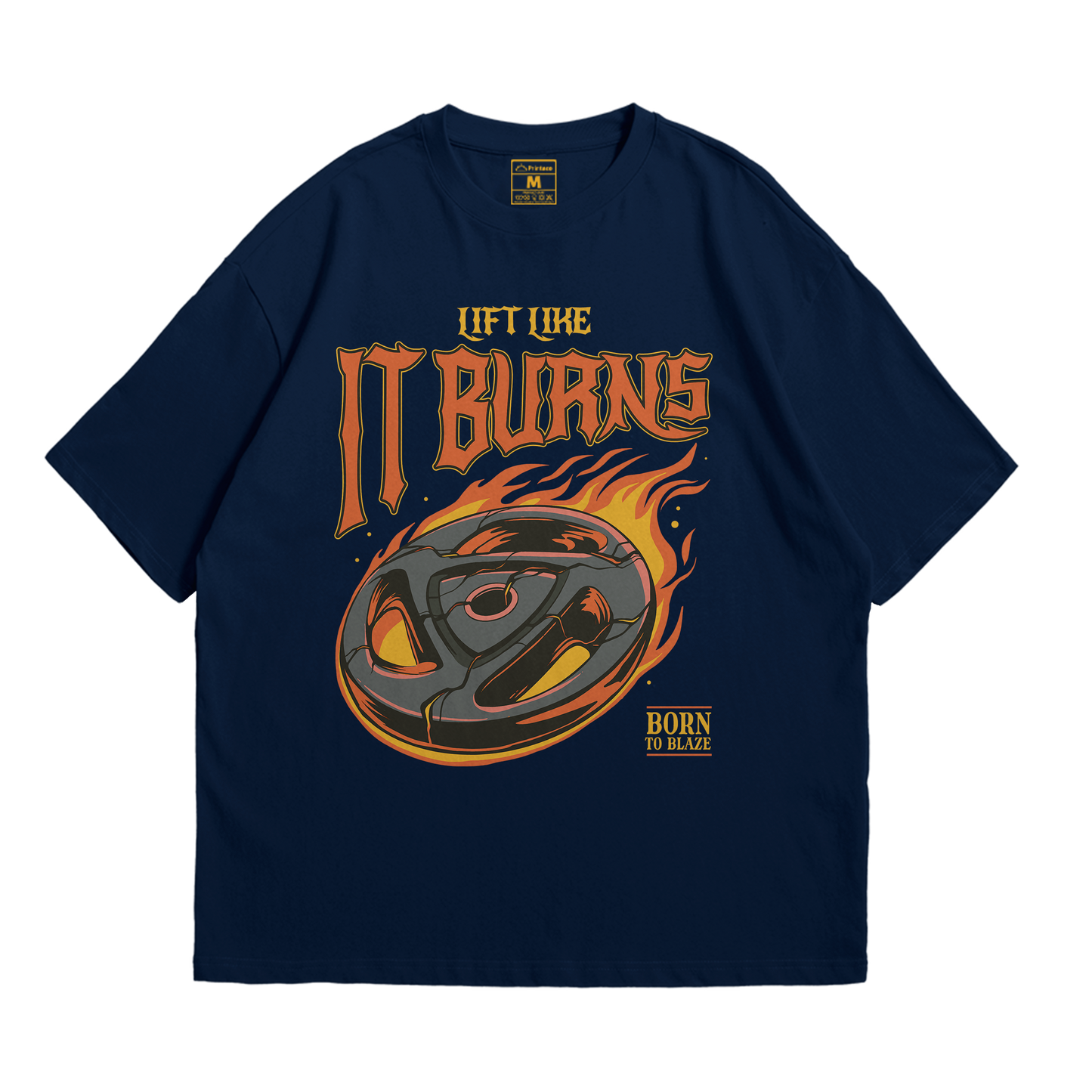 Premium Oversized Cotton Shirt: Lift Like It Burns