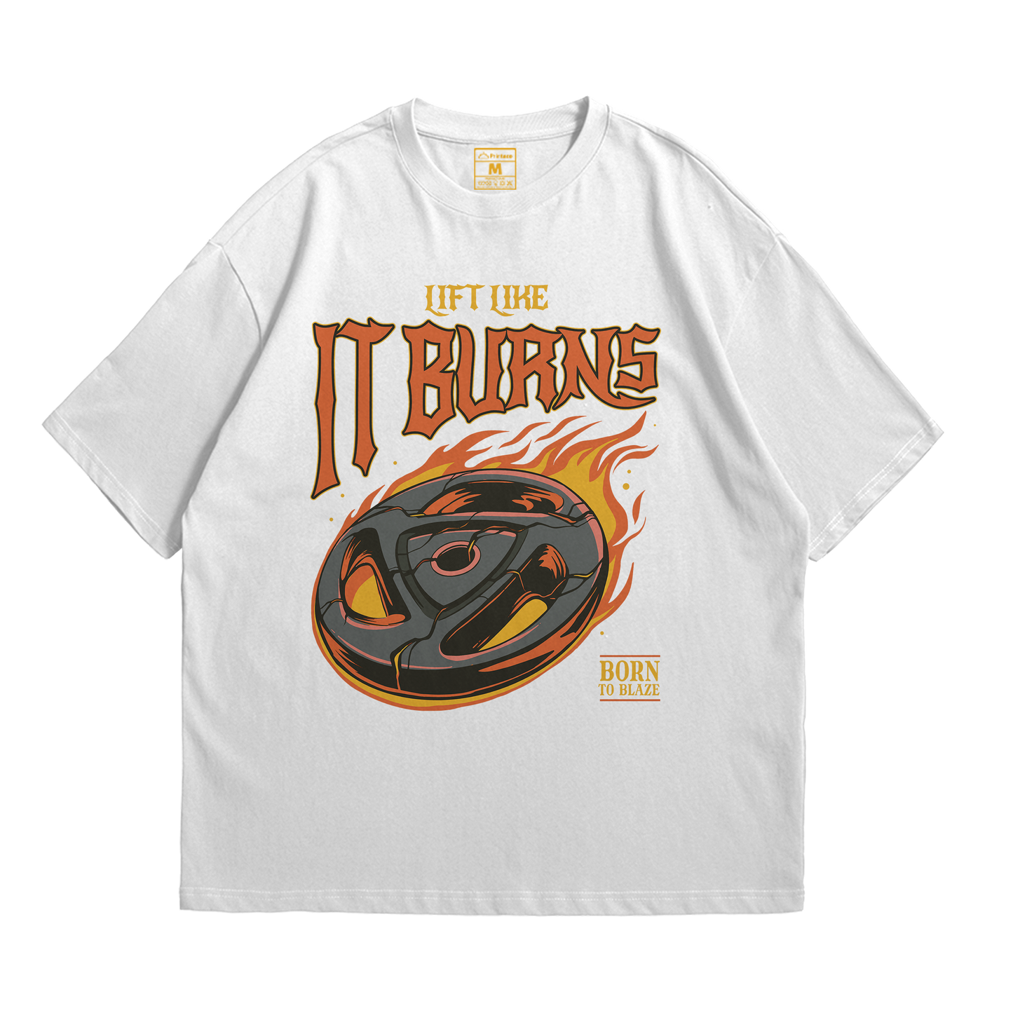 Premium Oversized Cotton Shirt: Lift Like It Burns