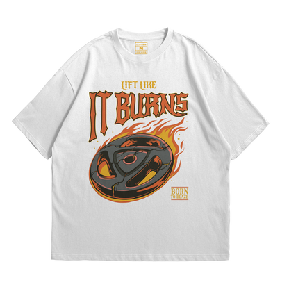 Premium Oversized Cotton Shirt: Lift Like It Burns