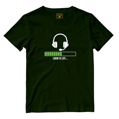 Cotton Shirt: Login is life...
