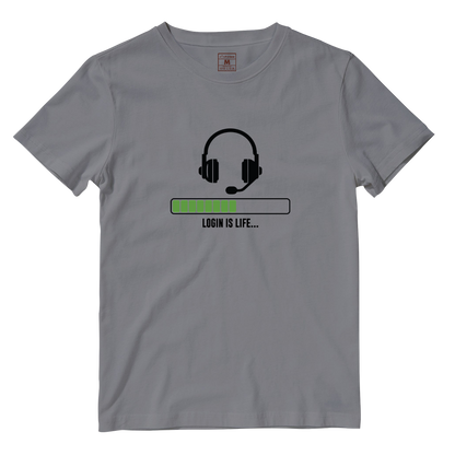 Cotton Shirt: Login is life...