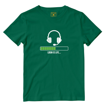 Cotton Shirt: Login is life...