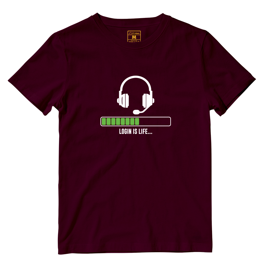 Cotton Shirt: Login is life...