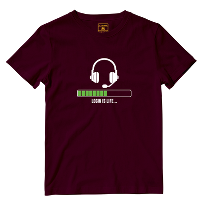 Cotton Shirt: Login is life...