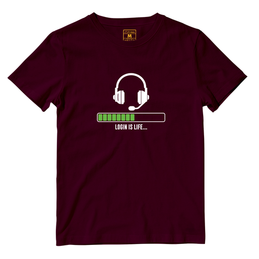 Cotton Shirt: Login is life...