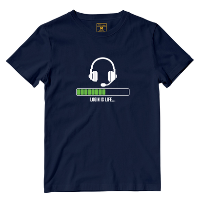 Cotton Shirt: Login is life...