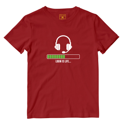 Cotton Shirt: Login is life...