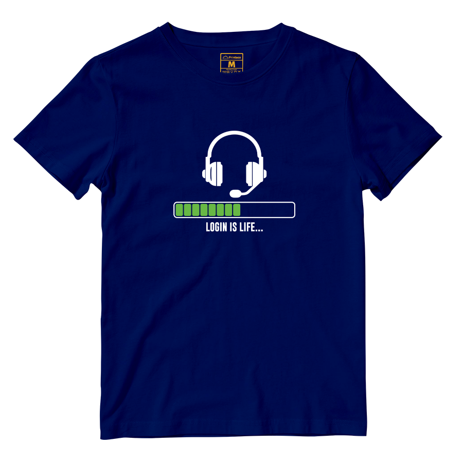 Cotton Shirt: Login is life...