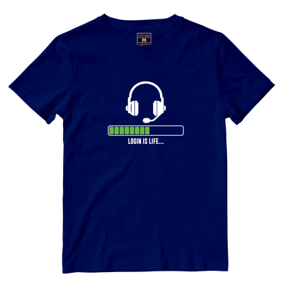 Cotton Shirt: Login is life...