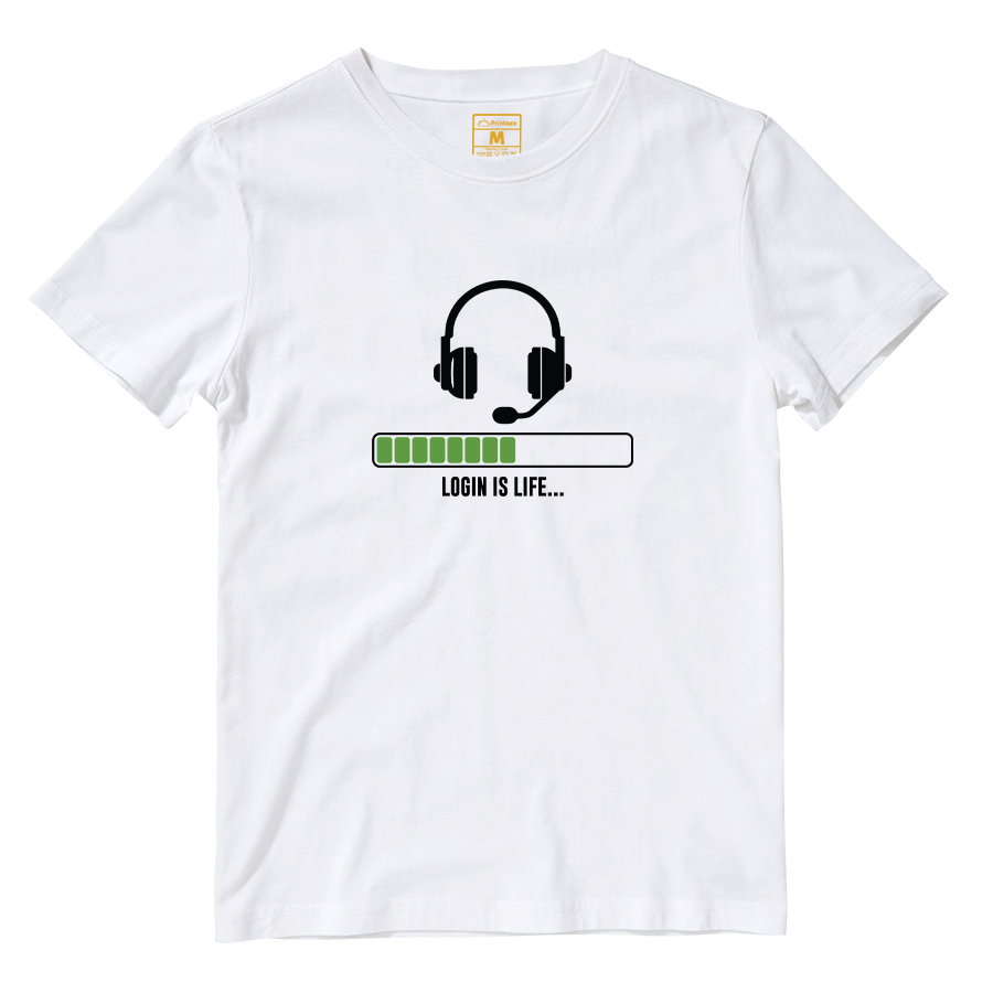 Cotton Shirt: Login is life...
