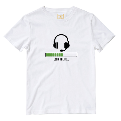 Cotton Shirt: Login is life...