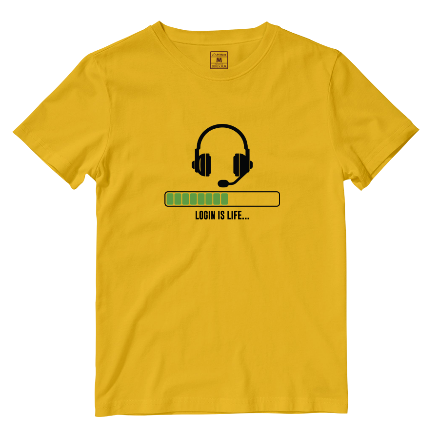 Cotton Shirt: Login is life...