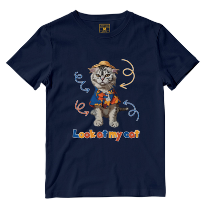 Cotton Shirt: Look At My Cat Whole Body (Custom)