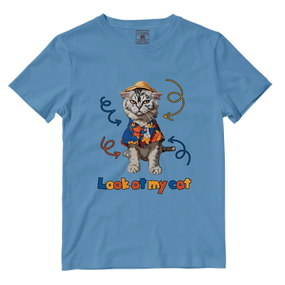 Cotton Shirt: Look At My Cat Whole Body (Custom)