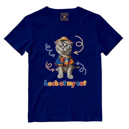 Cotton Shirt: Look At My Cat Whole Body (Custom)