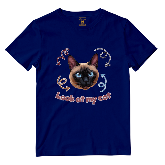 Cotton Shirt: Look At My Cat (Custom)