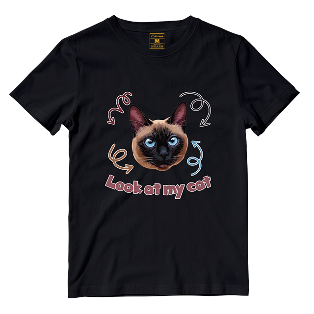 Cotton Shirt: Look At My Cat (Custom)