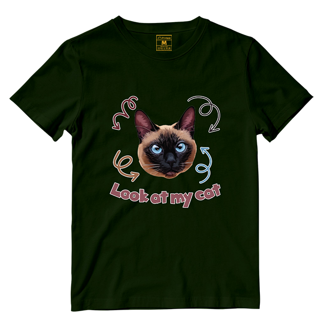 Cotton Shirt: Look At My Cat (Custom)