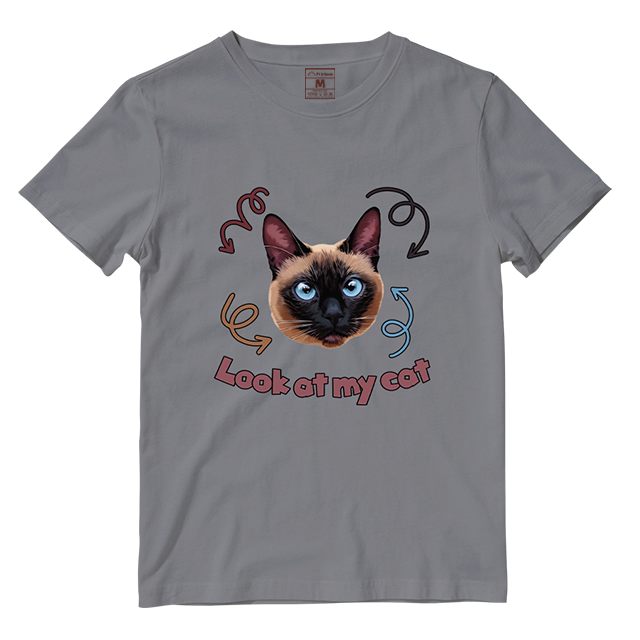 Cotton Shirt: Look At My Cat (Custom)