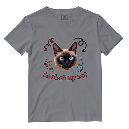 Cotton Shirt: Look At My Cat (Custom)