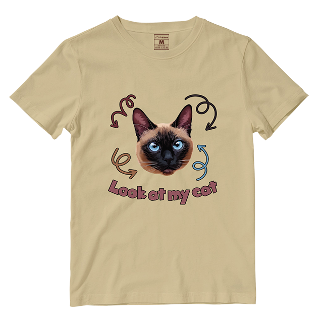Cotton Shirt: Look At My Cat (Custom)
