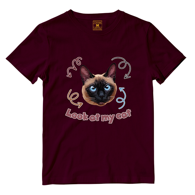 Cotton Shirt: Look At My Cat (Custom)