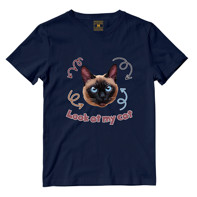 Cotton Shirt: Look At My Cat (Custom)