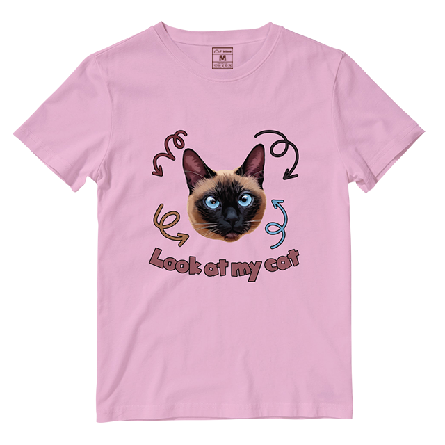 Cotton Shirt: Look At My Cat (Custom)
