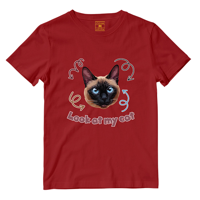 Cotton Shirt: Look At My Cat (Custom)