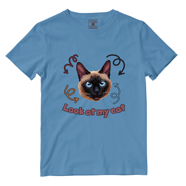 Cotton Shirt: Look At My Cat (Custom)