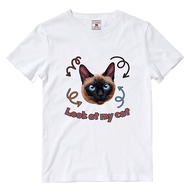 Cotton Shirt: Look At My Cat (Custom)