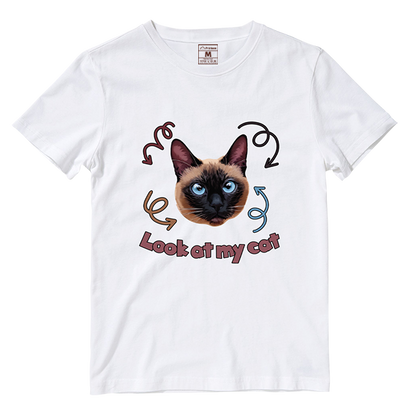 Cotton Shirt: Look At My Cat (Custom)