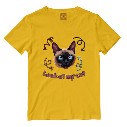 Cotton Shirt: Look At My Cat (Custom)