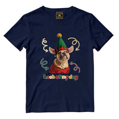 Cotton Shirt: Look At My Dog Whole Body  (Custom)