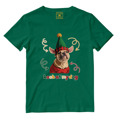 Cotton Shirt: Look At My Dog Whole Body  (Custom)