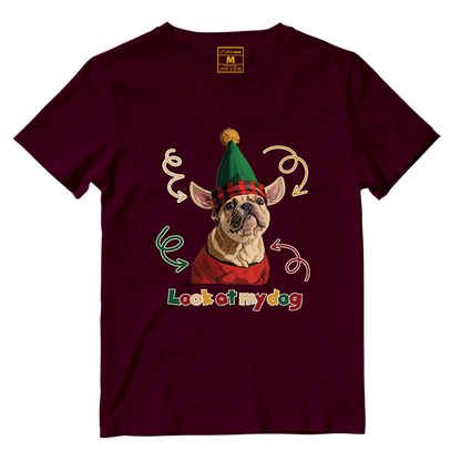 Cotton Shirt: Look At My Dog Whole Body  (Custom)