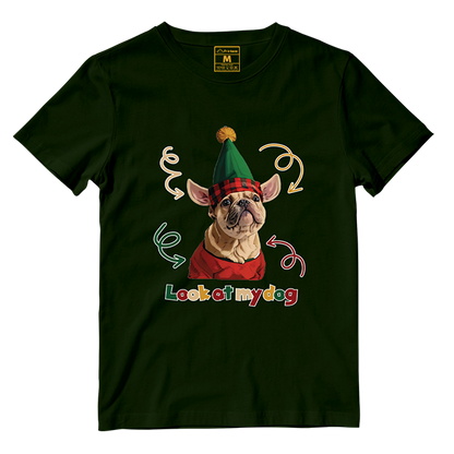 Cotton Shirt: Look At My Dog Whole Body  (Custom)