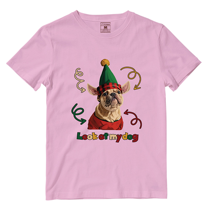 Cotton Shirt: Look At My Dog Whole Body  (Custom)