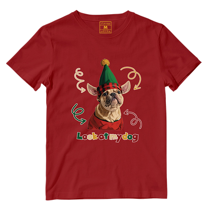 Cotton Shirt: Look At My Dog Whole Body  (Custom)