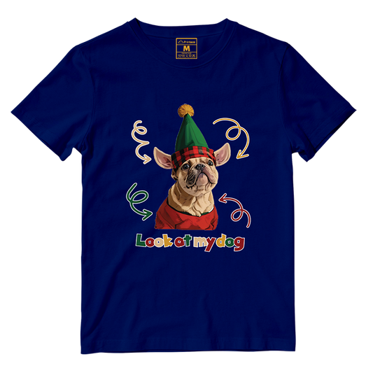 Cotton Shirt: Look At My Dog Whole Body  (Custom)